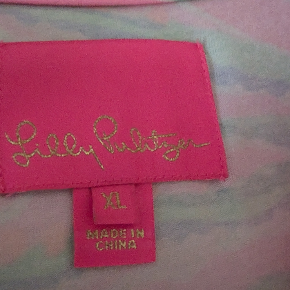 Lilly Pulitzer Pink Multi Tropical High-Low Montague Maxi - Picture 7 of 8